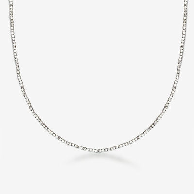 flex bar diamond tennis necklace