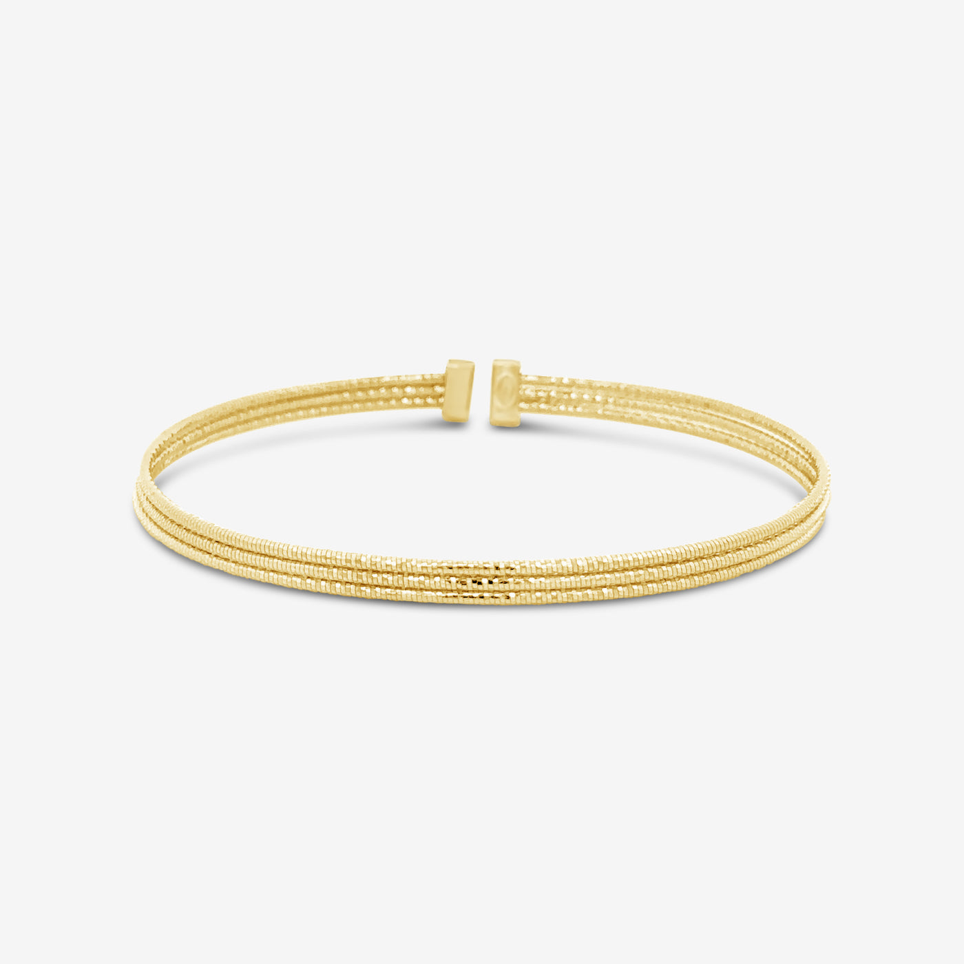 three gold bangle cuff bracelet