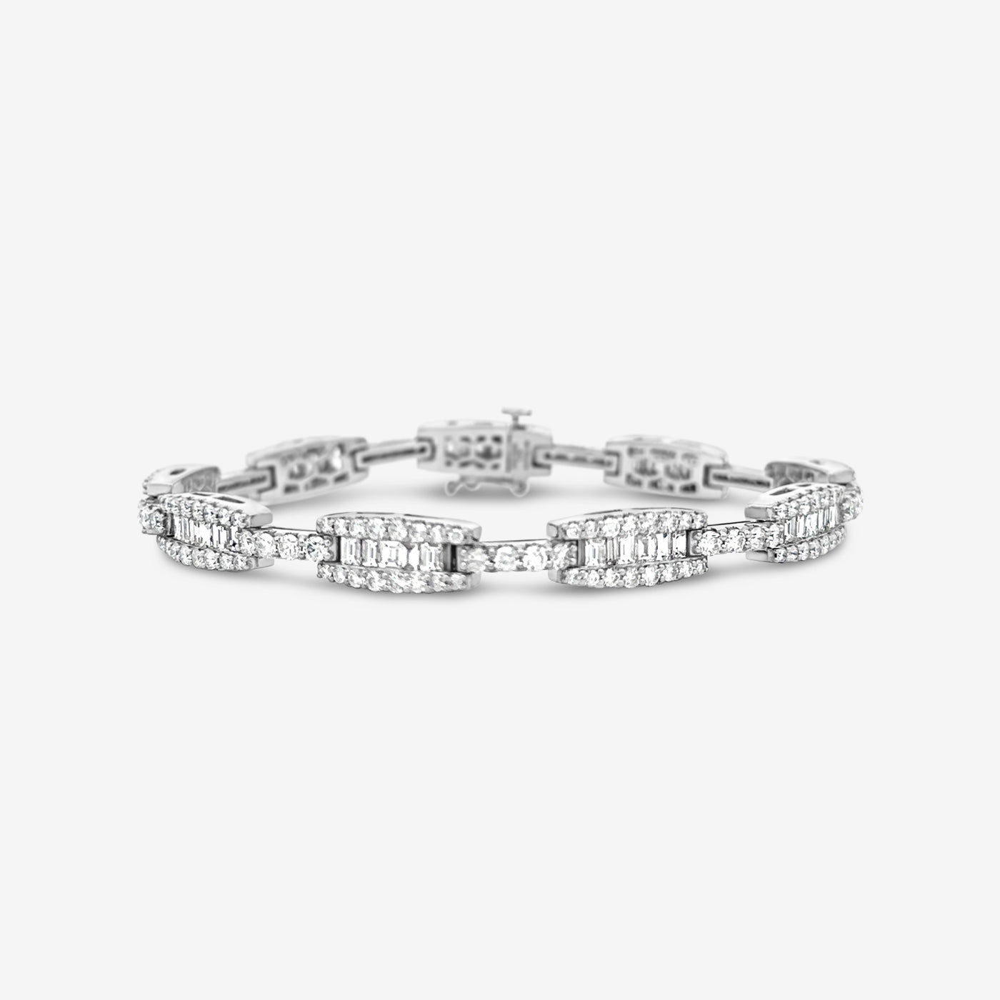 white gold diamond links bracelet