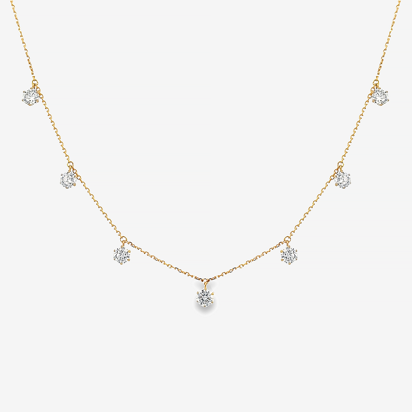 7 Drops By The Yard 1.45CT Diamond Necklace