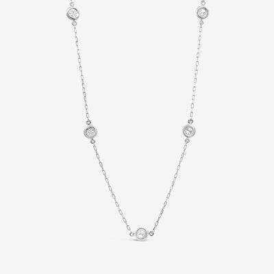 white gold diamonds by the yard necklace