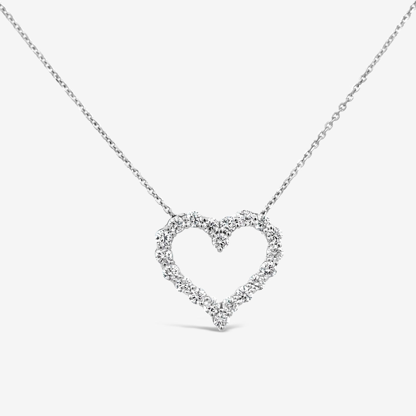 classic diamond heart necklace