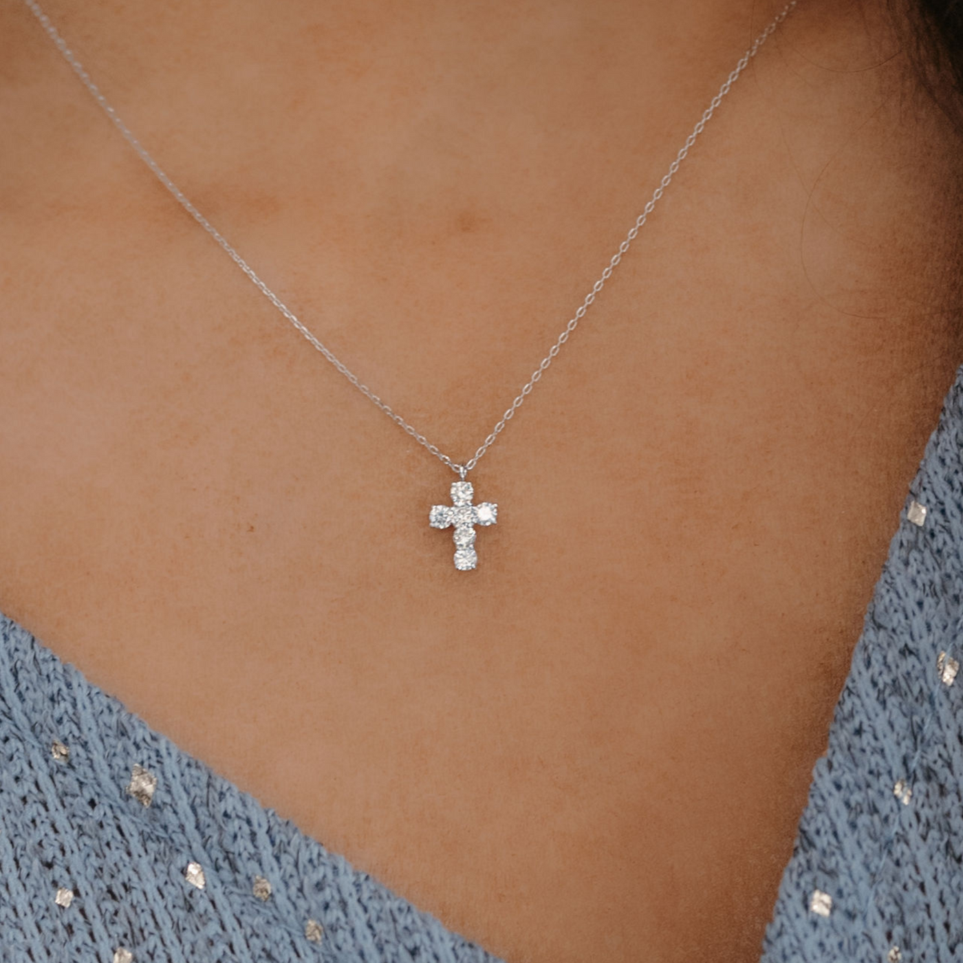 diamond cross necklace