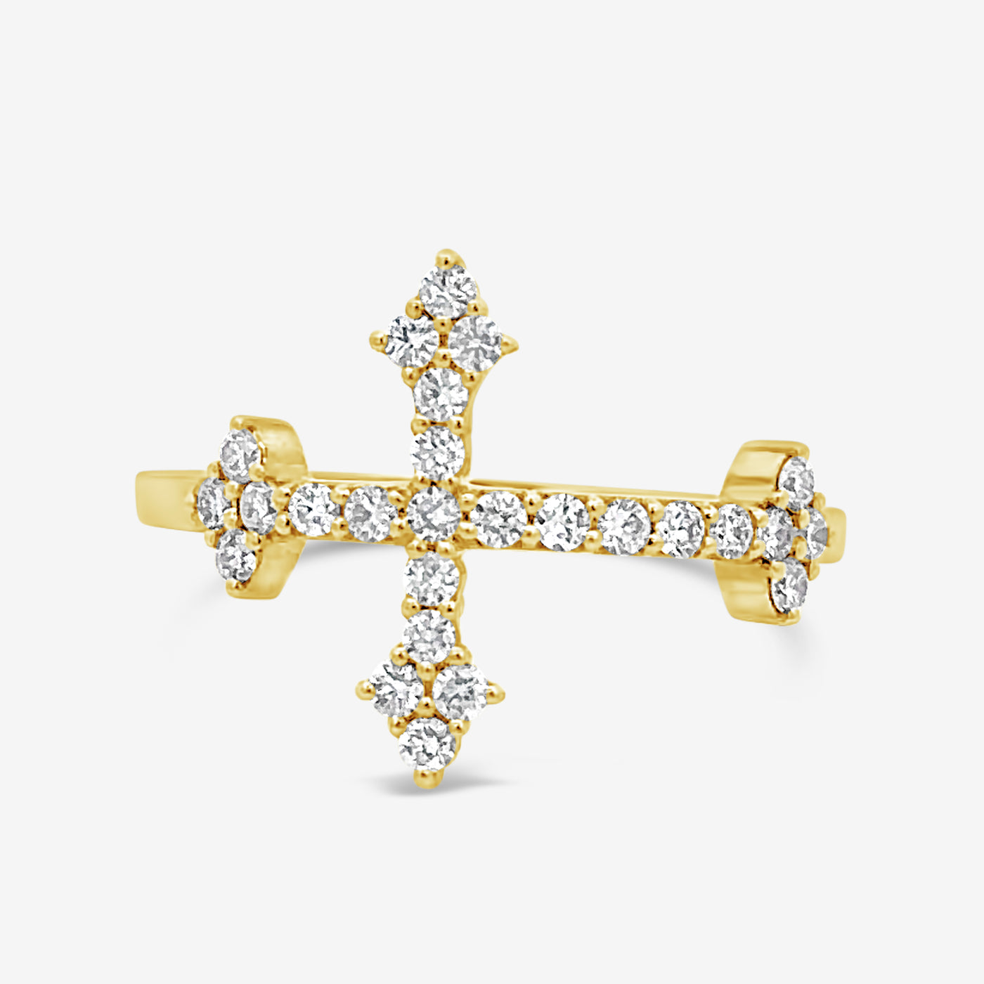 diamond gothic cross ring