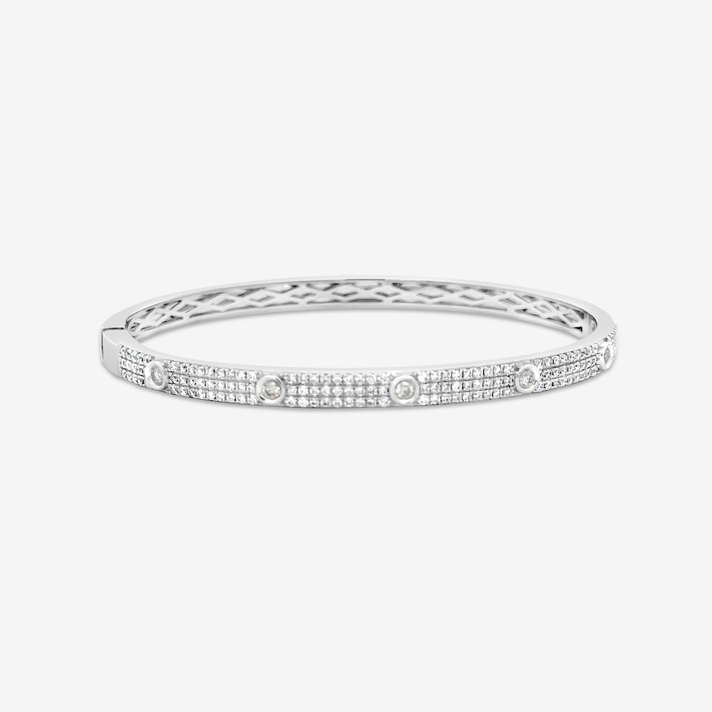 diamond pave bangle bracelet