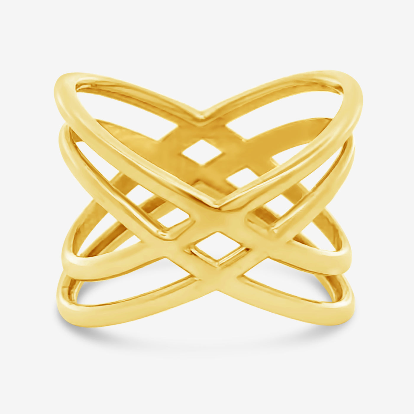 gold double x ring