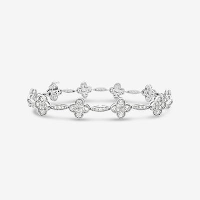 floral pave diamond bracelet