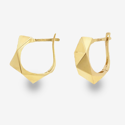 geometric huggie hoop earrings