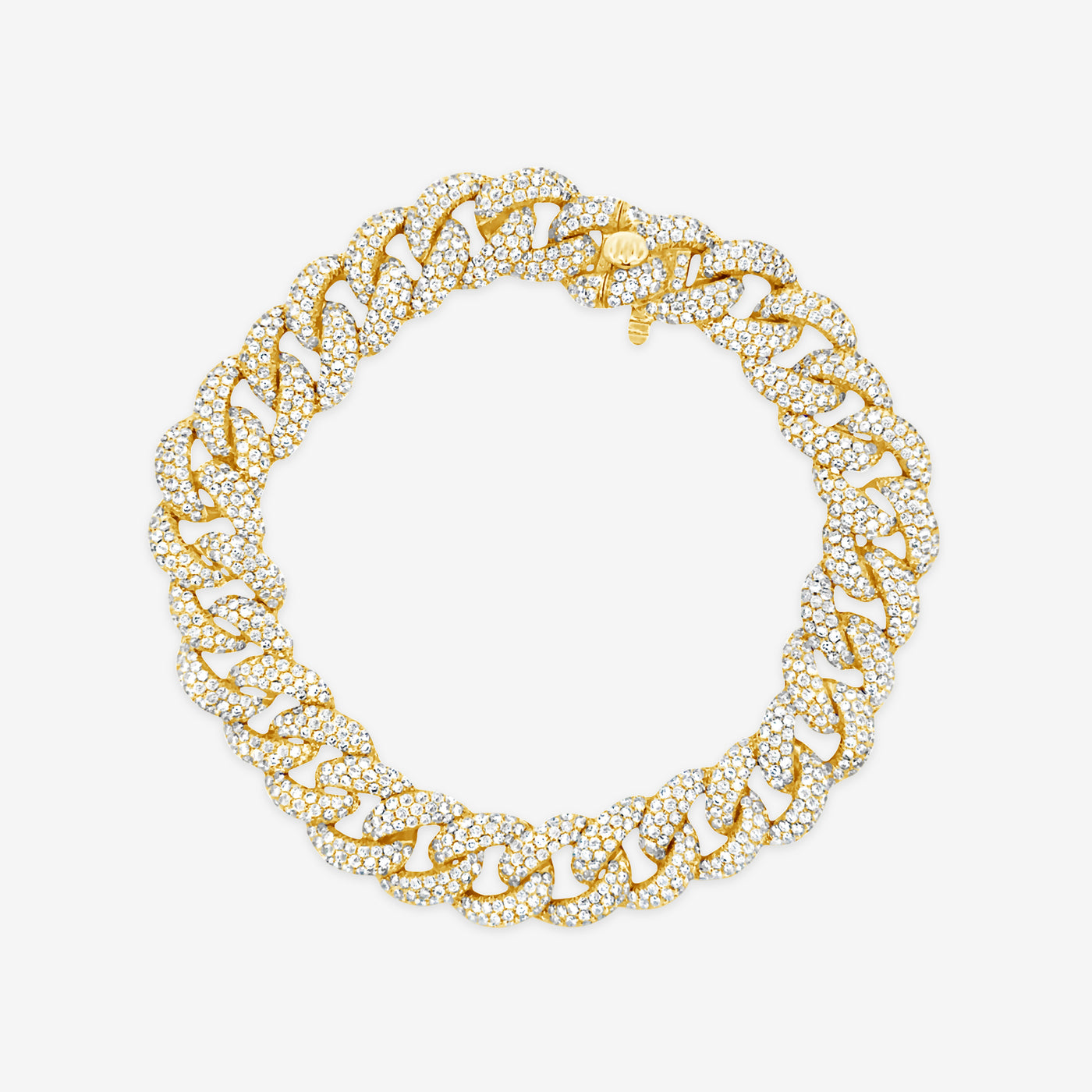 diamond covered havana link bracelet