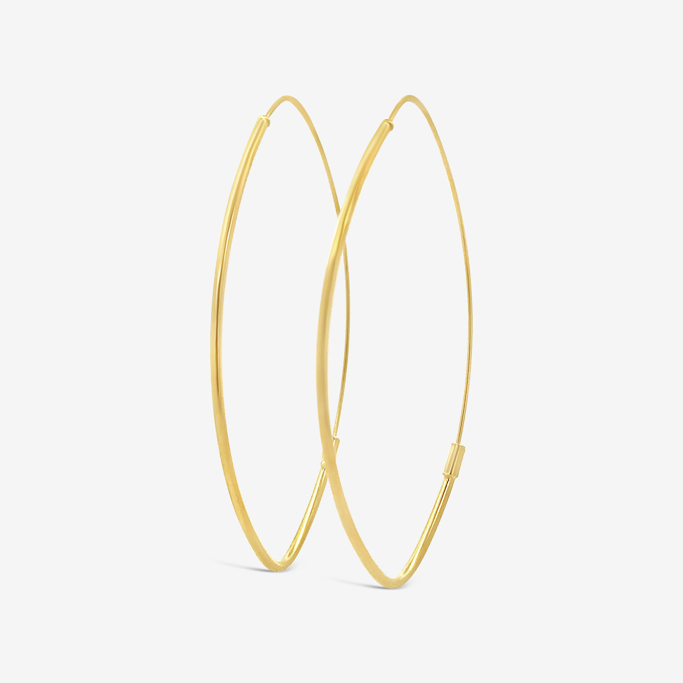 gold oval hoop earrings