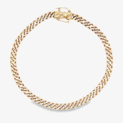 diamond covered havana link bracelet