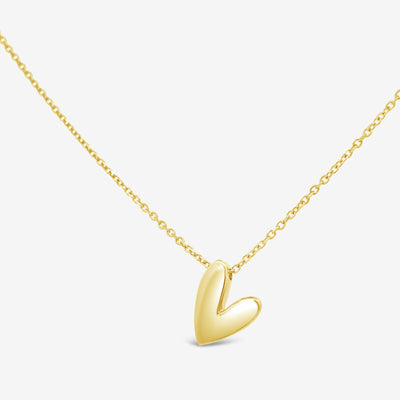 modern gold heart necklace