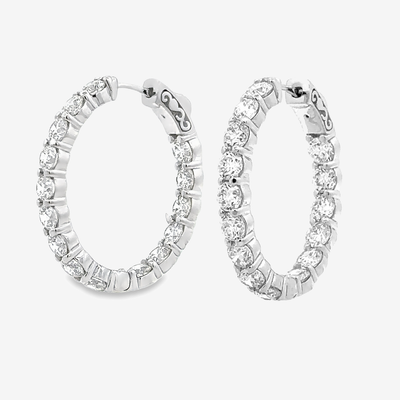 oval eternity diamond earrings
