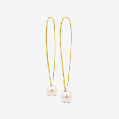 long drop pearl earrings