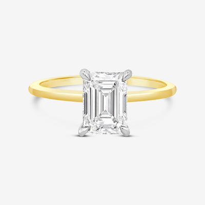 Preset 1.53CT Emerald Cut Lab Grown Diamond Engagement Ring