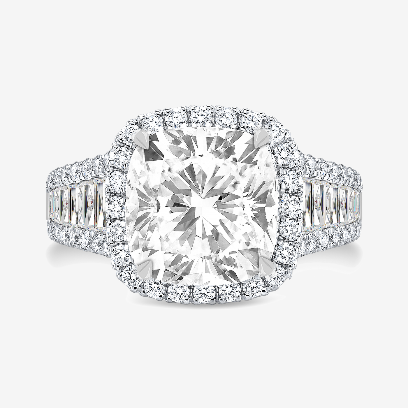 Preset 3.01CT Lab Grown Cushion Diamond Engagement Ring