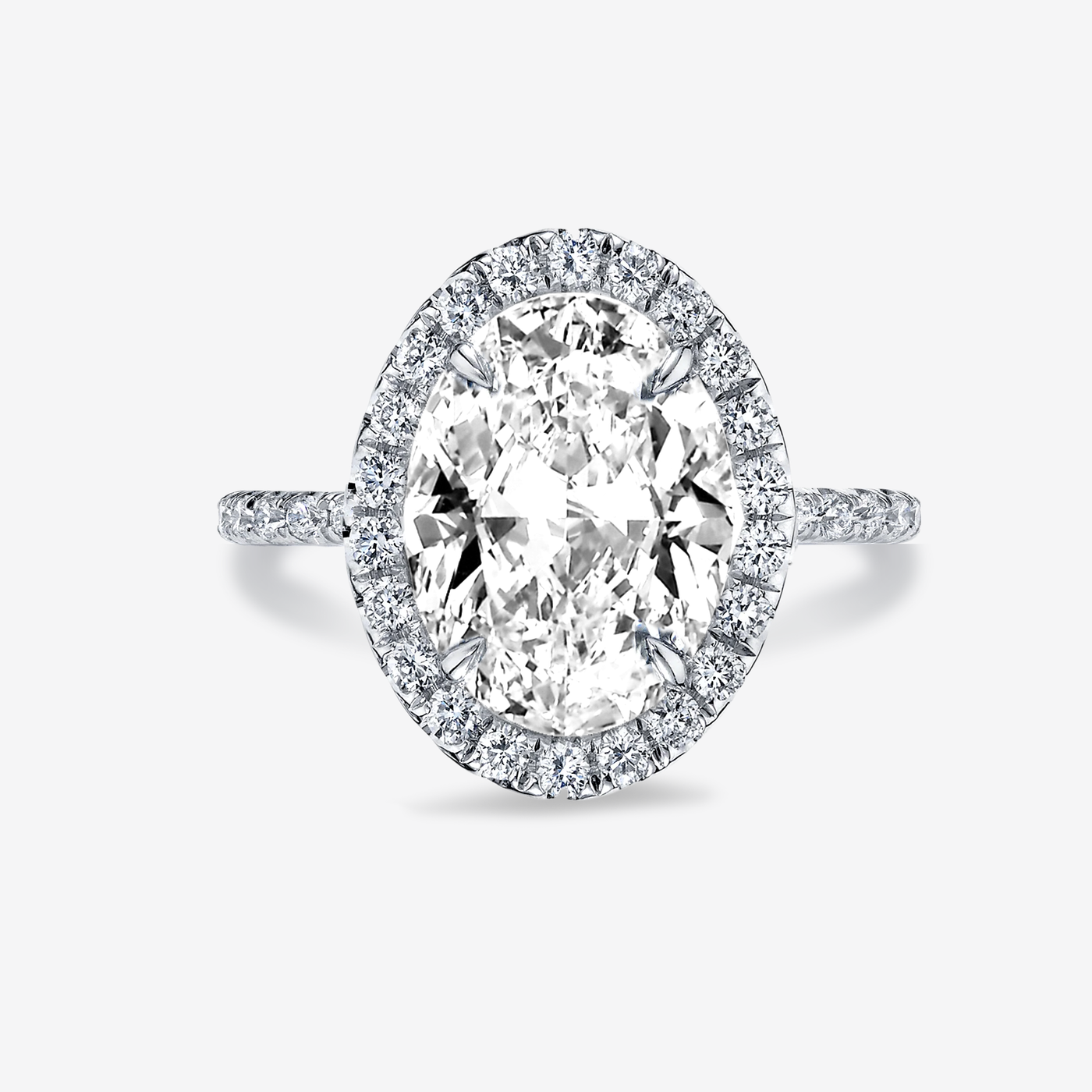 Preset 3.02CT Lab Grown Oval Diamond Engagement Ring