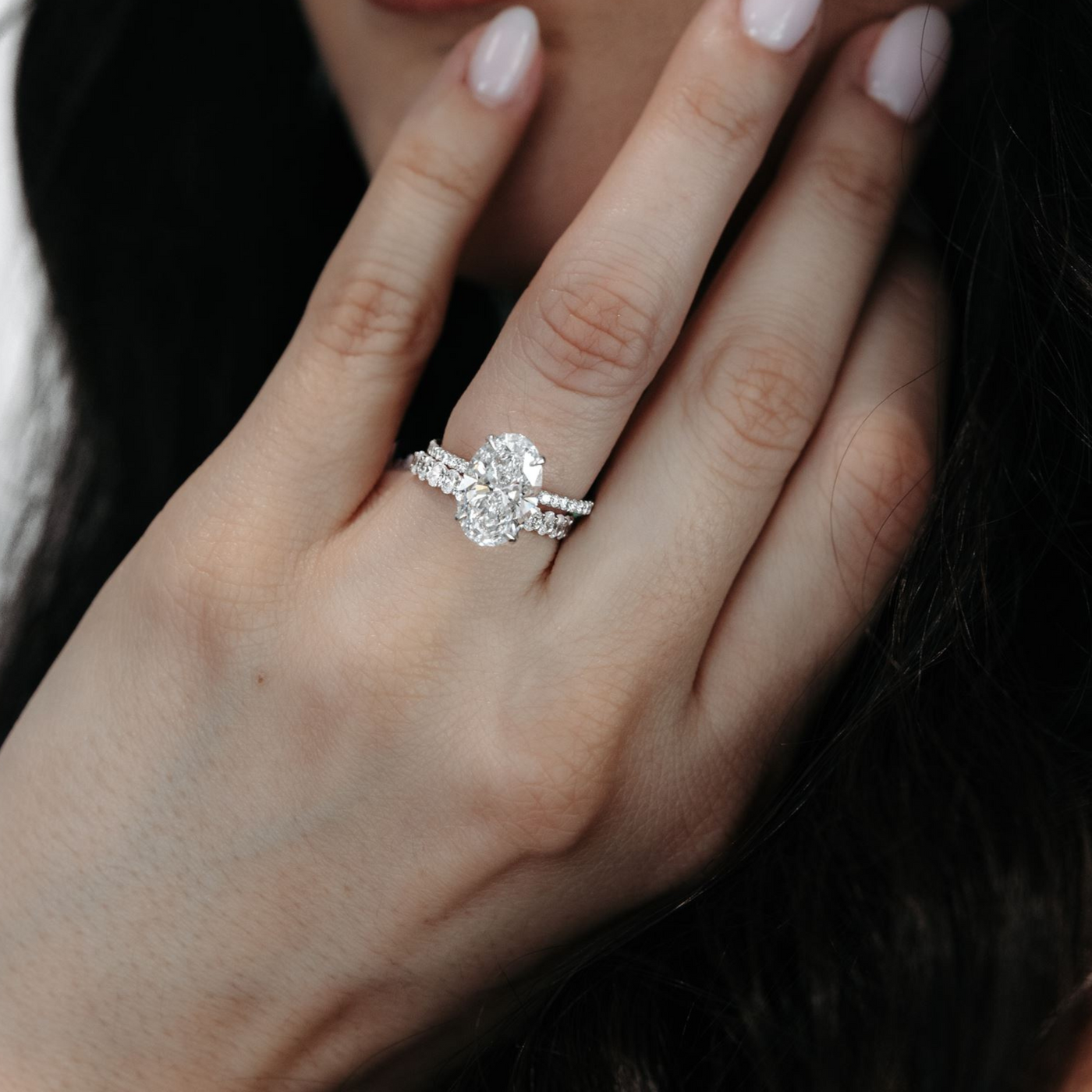 three carat oval cut diamond engagement ring