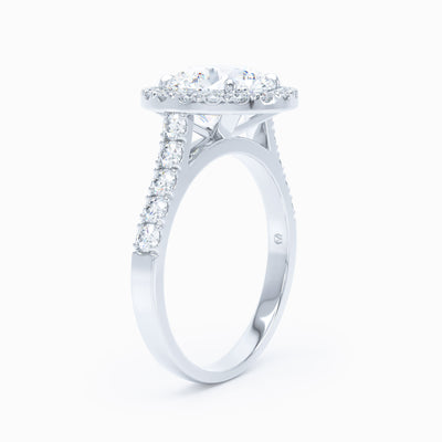 white gold round diamond halo engagement ring
