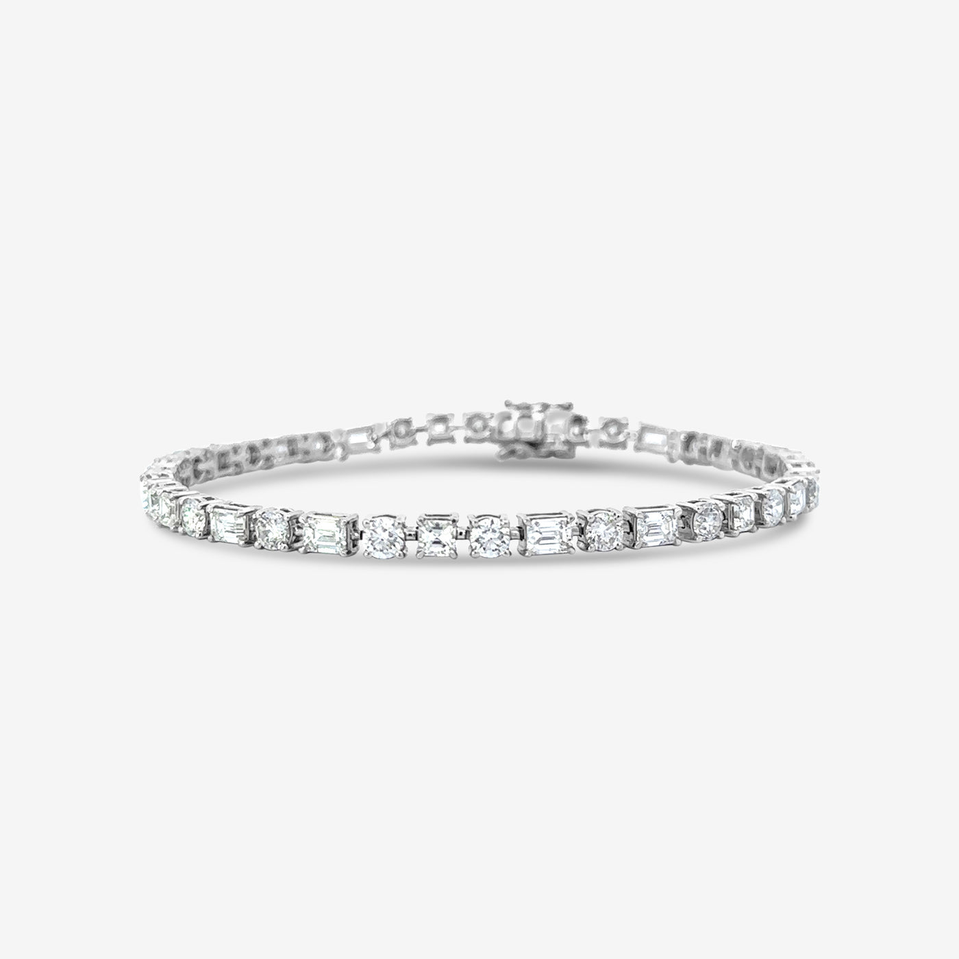 mixed shape diamond tennis bracelet