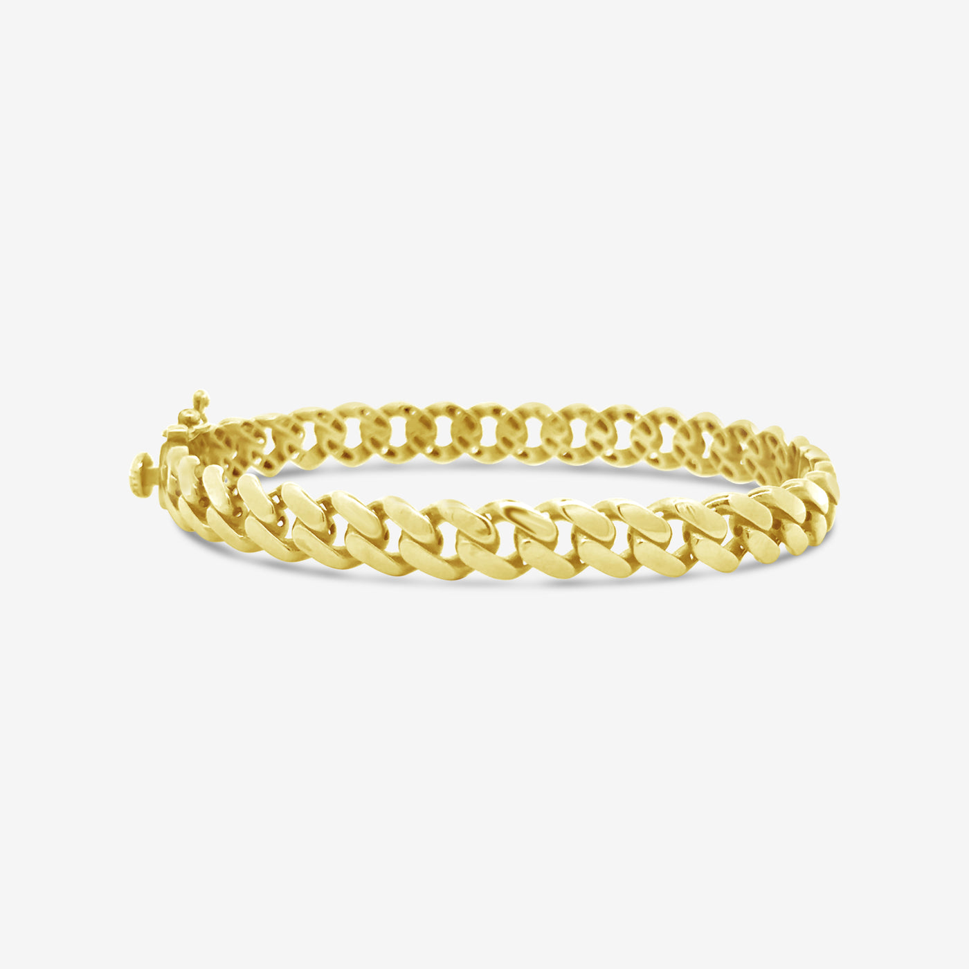 gold curb link bangle bracelet