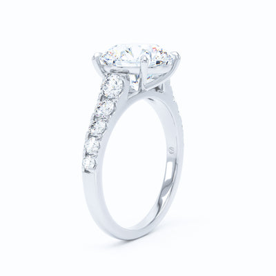 white gold round cut diamond engagement ring