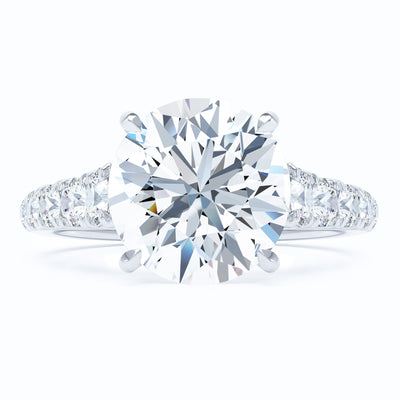 white gold round cut diamond engagement ring