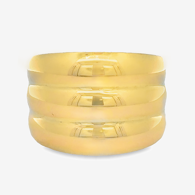 gold croissant dome ring