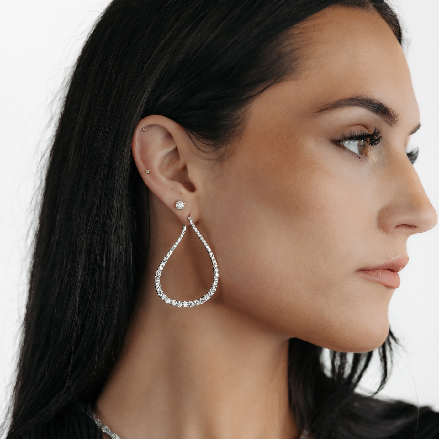diamond wave earrings