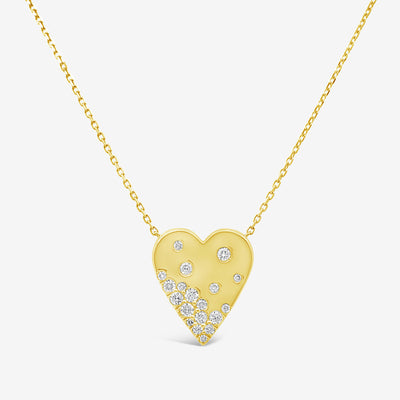 Waterfall Diamond Heart Necklace