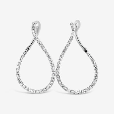 wave diamond earrings 