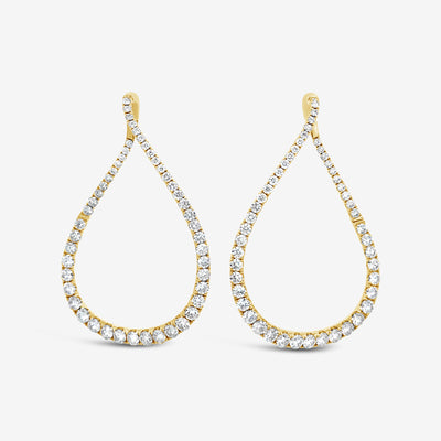 wave diamond earrings