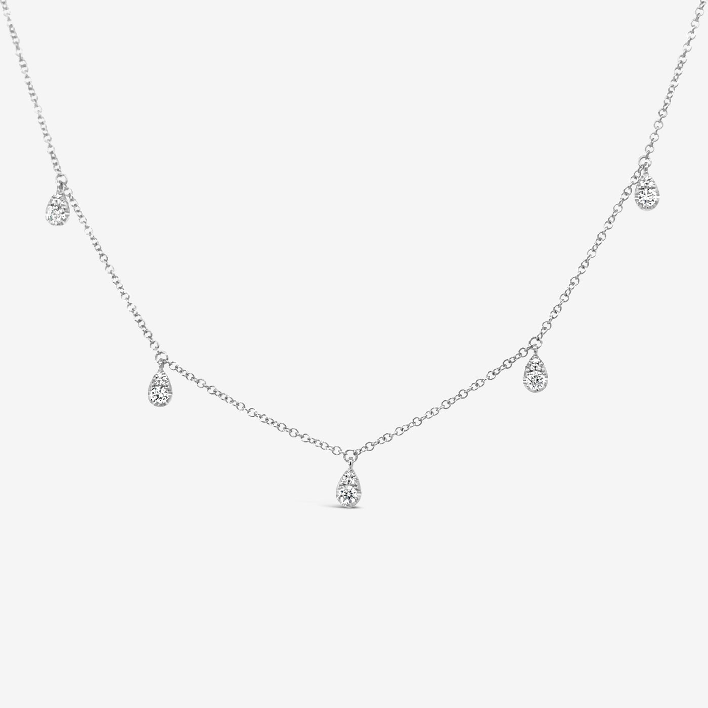 5 Drops Diamond Necklace
