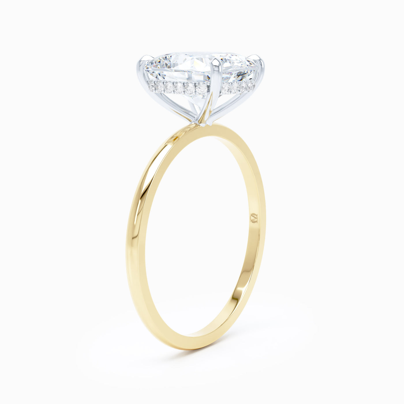 Petite Solitaire - Square Cushion Engagement Ring
