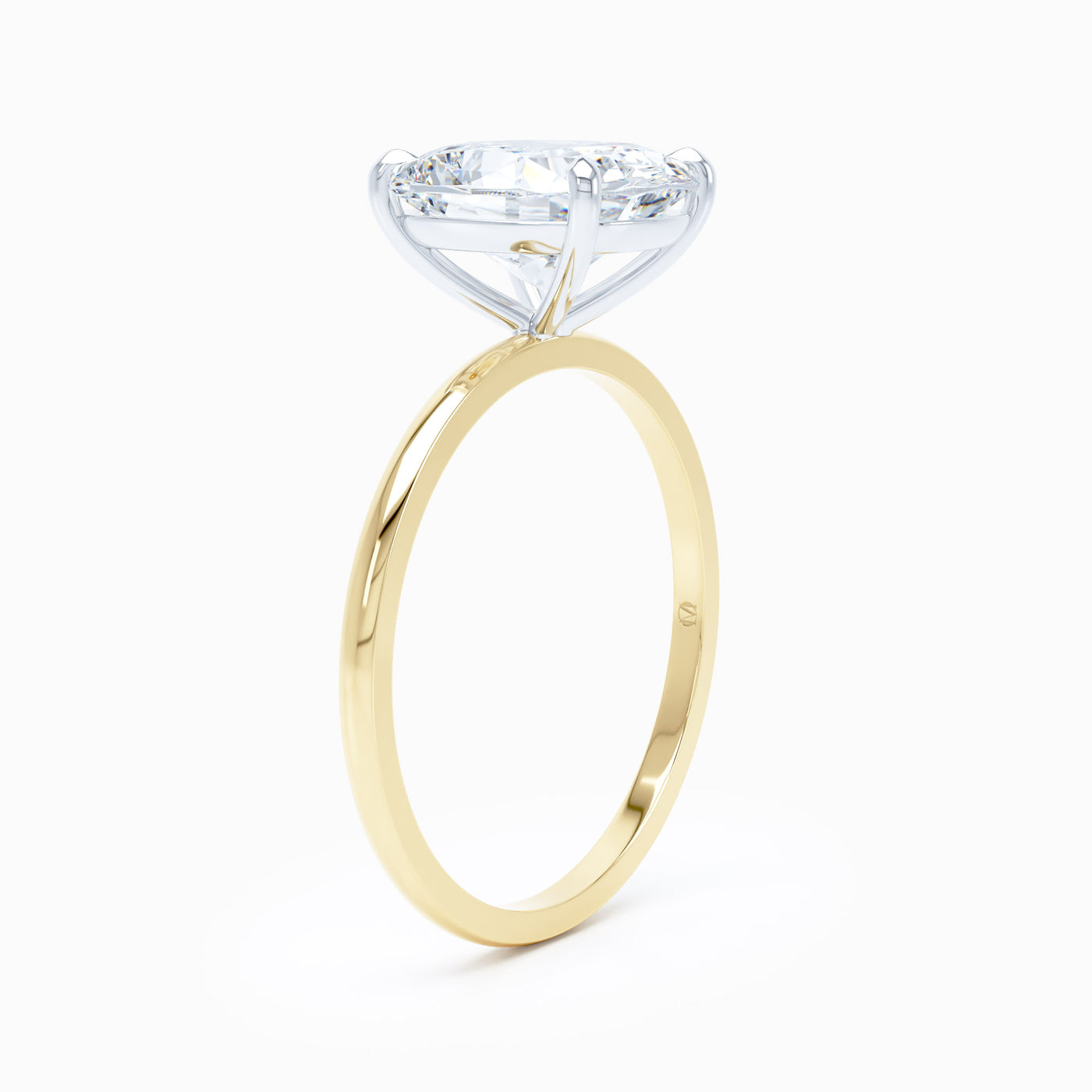 Petite Solitaire Square Cushion Engagement Ring