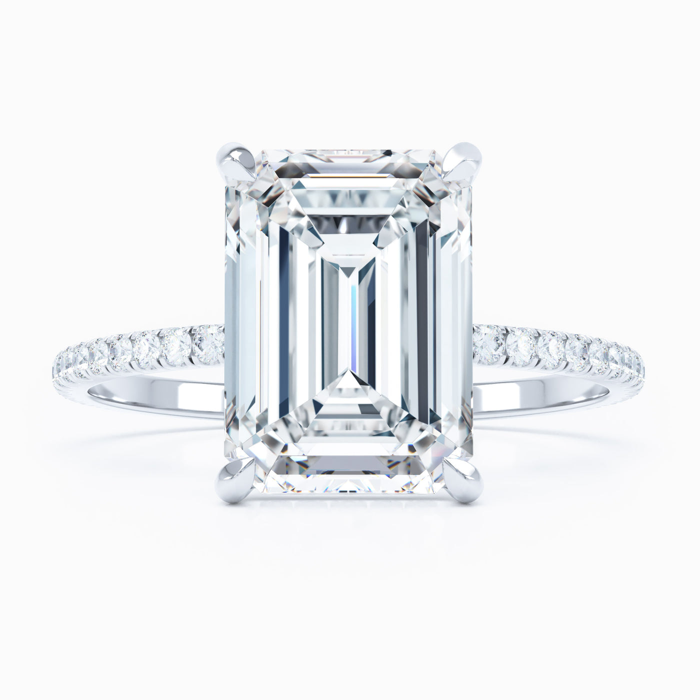 Delicate Emerald Cut Engagement Ring