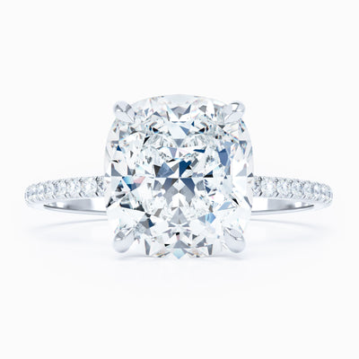 Delicate Square Cushion Engagement Ring