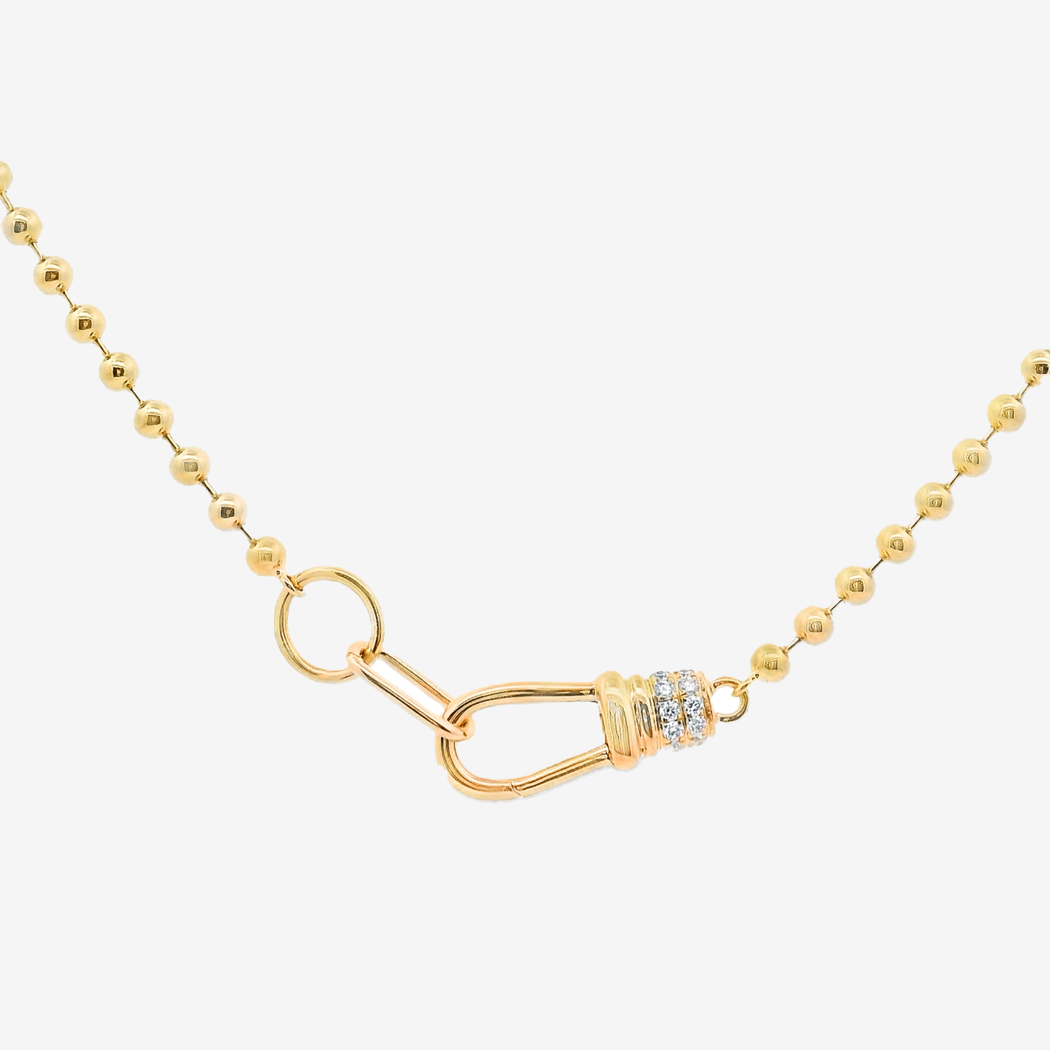 0.10CT Charm Holder Front Clasp Bead It Necklace