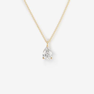 0.30CT Pear Shape Solitaire Necklace