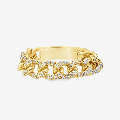 0.45CT Pave' Diamond Flexible Havana Link Ring