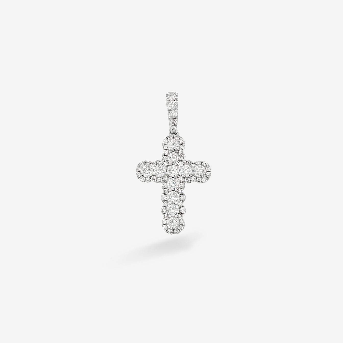 0.50CT Diamond Halo Cross Pendant