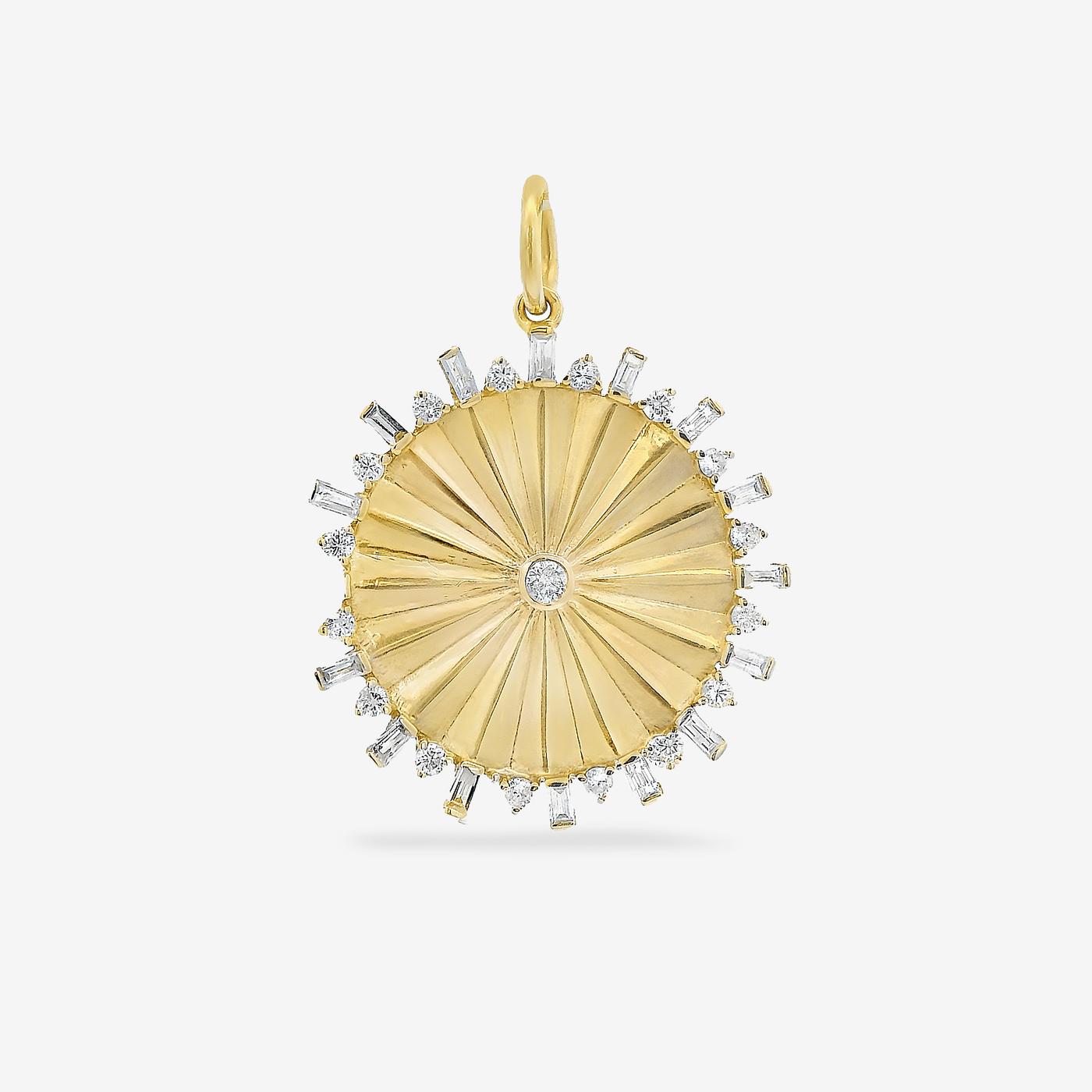 0.50CT Fluted Diamond Disc Charm