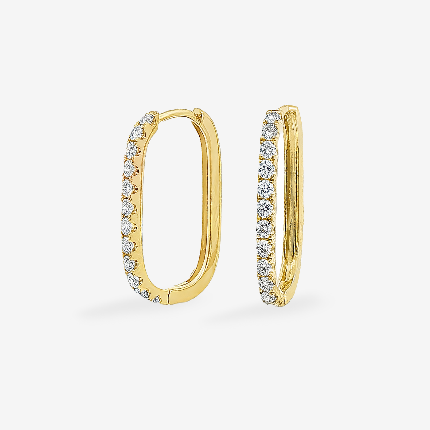 0.50CT U Hoop Diamond Earrings