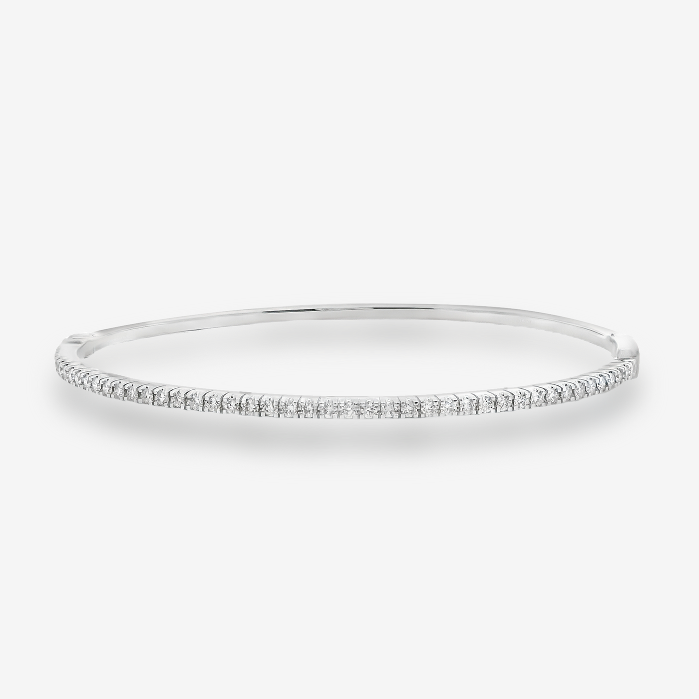 0.55CT Halfway Diamond 2MM Bangle Bracelet
