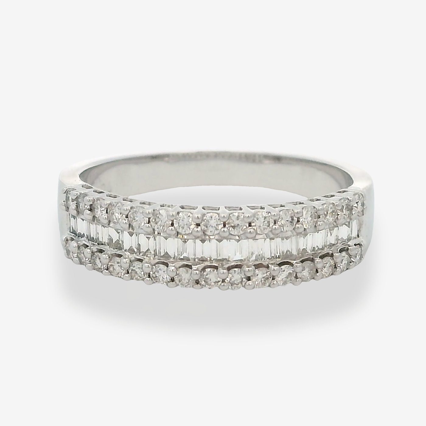 0.55ct Halfway Baguette & Round Diamond Ring