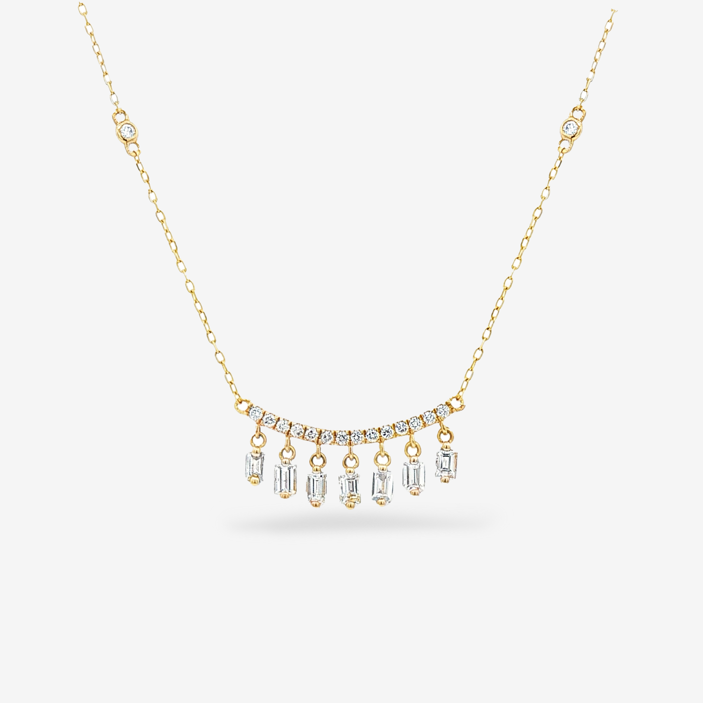 0.57CT Diamond Fringe Necklace