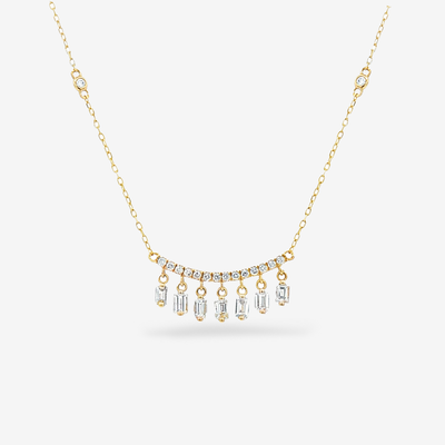 0.57CT Diamond Fringe Necklace