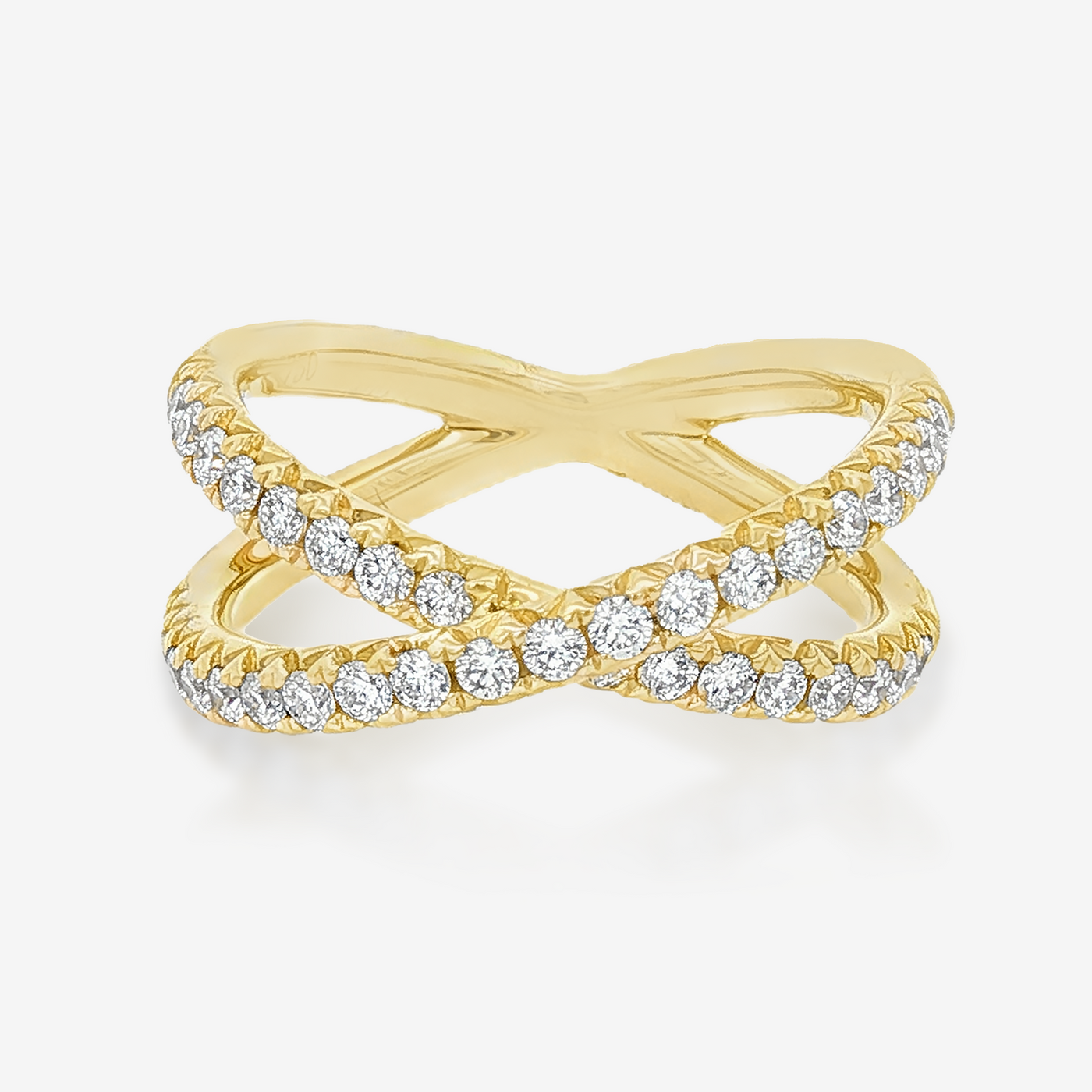 0.60CT Diamond X Ring