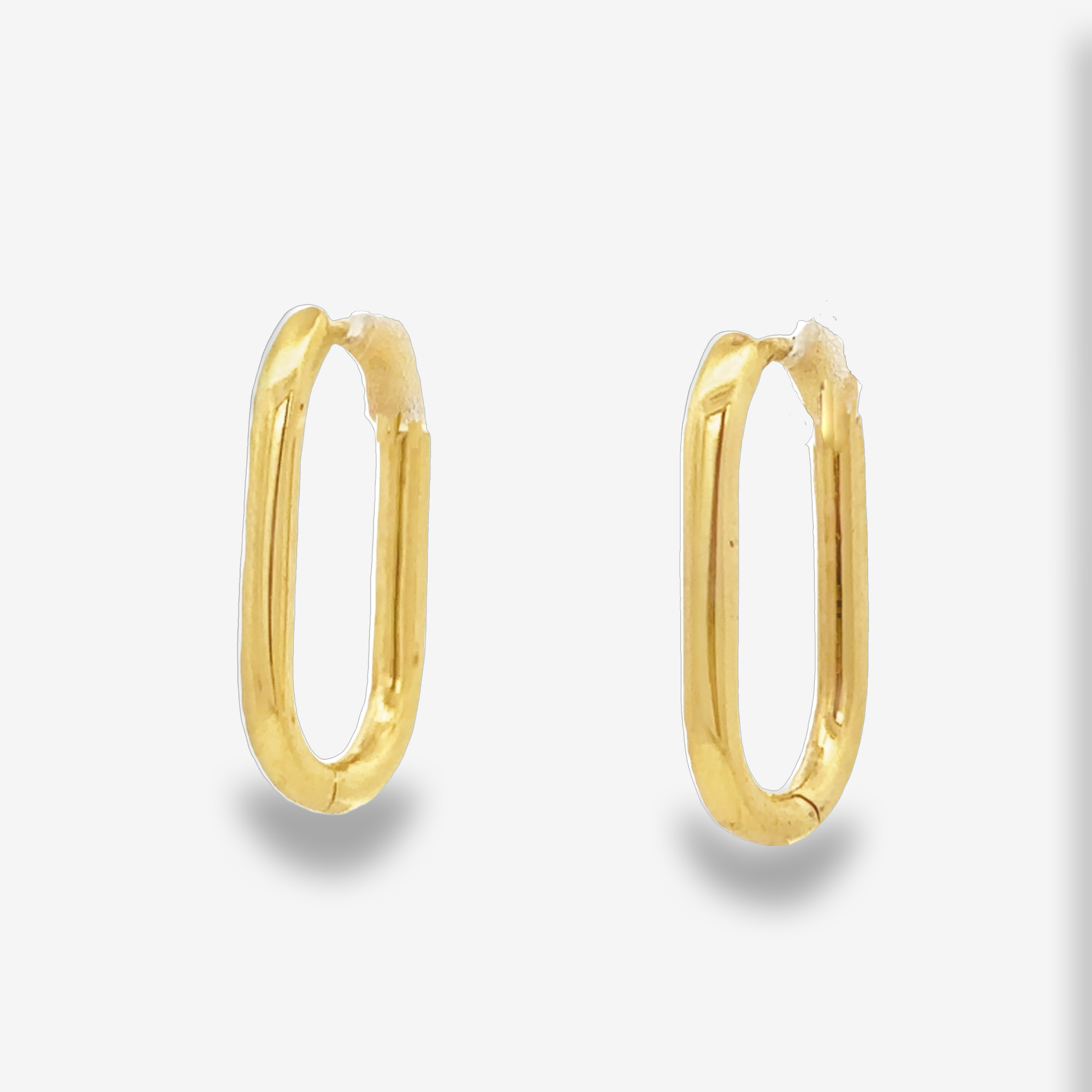 gold paperclip earrings
