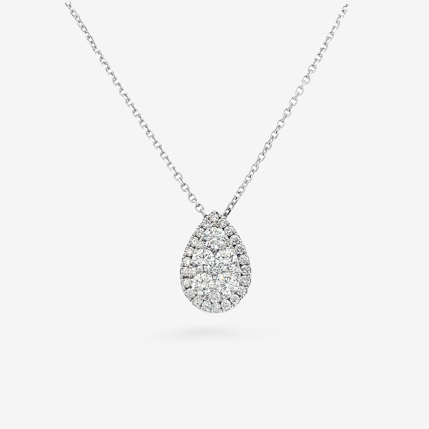 0.76CT Pear Shaped Look Diamond Necklace